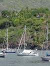 Marquesas Passage - Raven anchored at Atuona - 138K