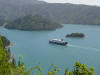 NZ Marlborouigh Sound - Ferry nears Picton - 96K