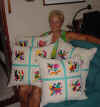 Signe's embroidery cushions (43K)